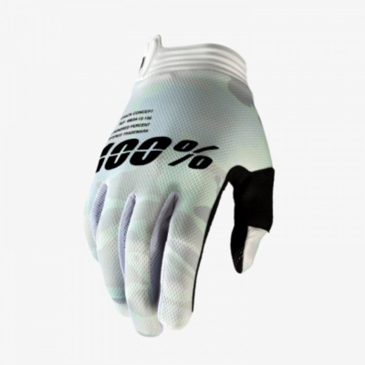 Мотоперчатки 100% ITrack Glove White/Steel Grey M (10015-252-11) pitbikemarket.ru