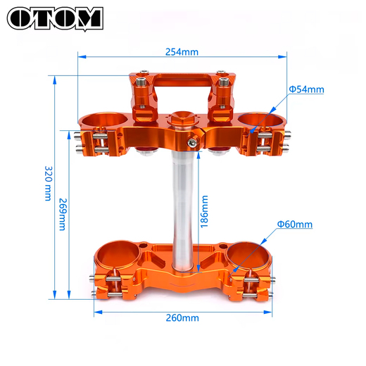 Траверса в сборе CNC KTM (k8 frame) OTOM оранжевая pitbikemarket.ru