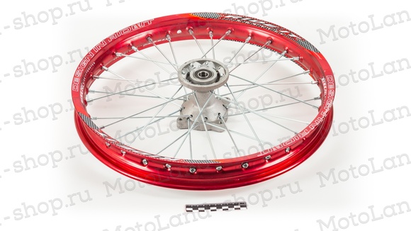 Обод кросс 17" алюминиевый (1,60-R17 d=15mm) красный pitbikemarket.ru