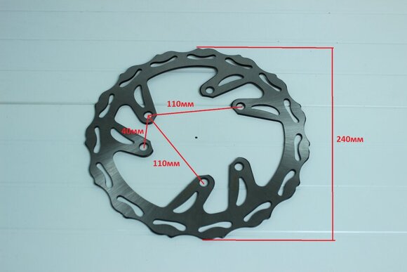 Диск тормозной W фигурный, 6 болтов 240мм pitbikemarket.ru